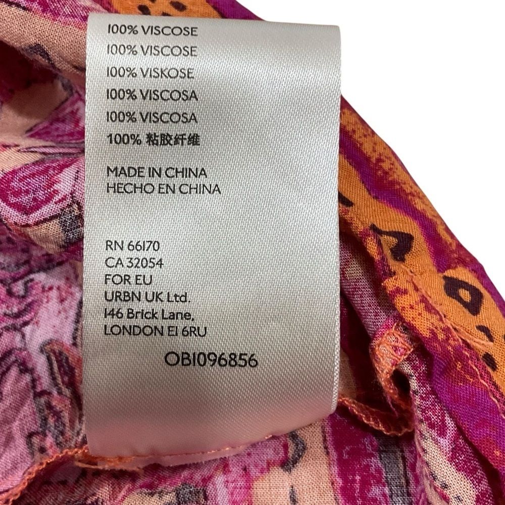 Free People Happy Feelings Maxi Dress Pink Orange Boho Floral Size size Large - Picture 15 of 15